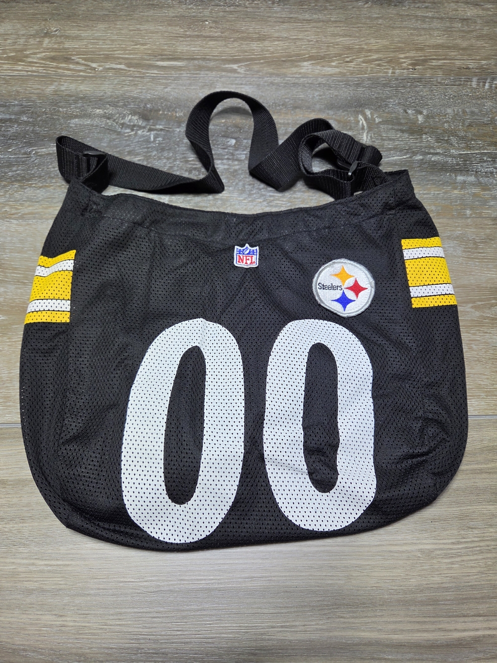 Pro-FAN-ity Pittsburgh Steelers #00 Jersey Mesh Shoulder Bag Black